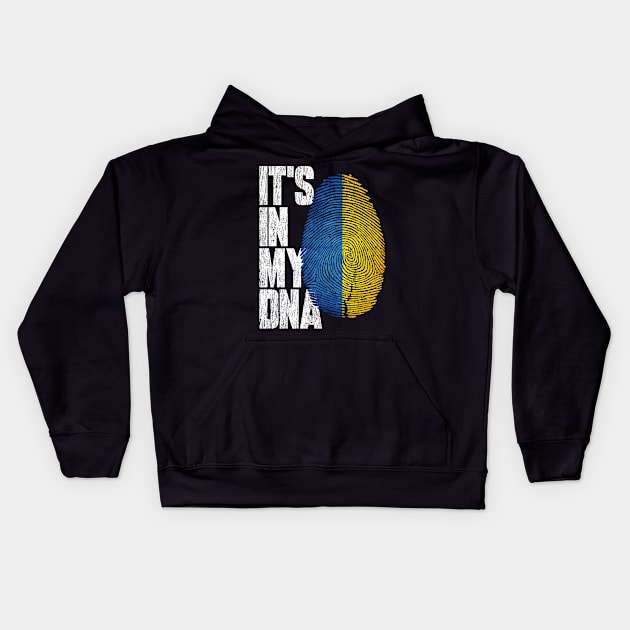 It's In My DNA Ukrainian Shirt Proud Hispanic Gift Ukraine Flag Kids Hoodie by heart teeshirt